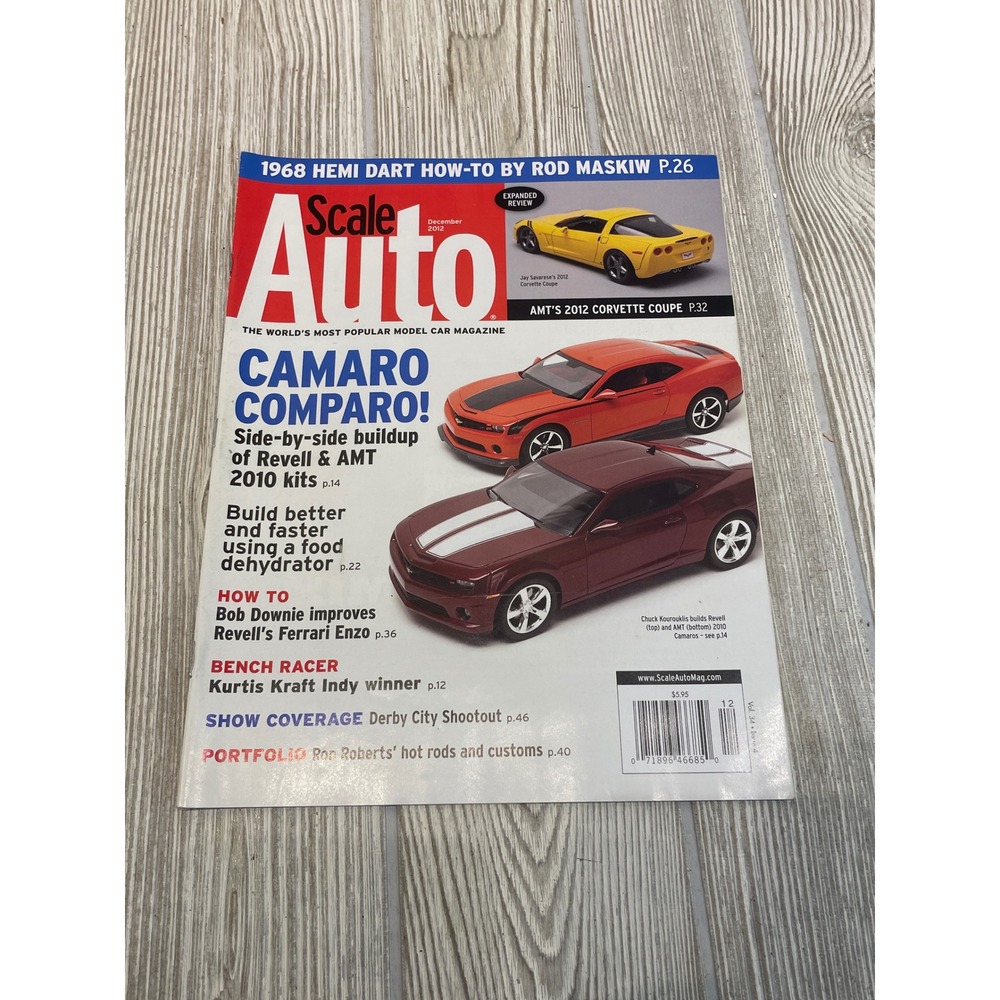 Scale Auto Magazine December 2012 Camaro Revell AMT 2010 Kits Corvette Hemi Dart